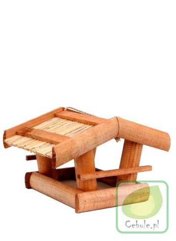 Karmnik dla Ptaków Drewniany Tani 20x24cm 15 cm wysokości