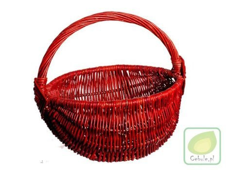 Przepiekny Kosz Wiklinowy z rączką 35 cm średnicy