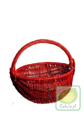 Przepiekny Kosz Wiklinowy z rączką 35 cm średnicy