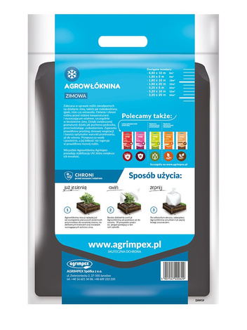 Agrowłóknina okryciowa zimowa biała UV P-50, 1,6 x 10 m