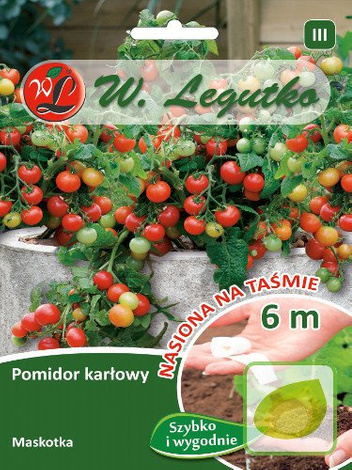 Nasiona Pomidor gruntowy karłowy Maskotka - TAŚMA